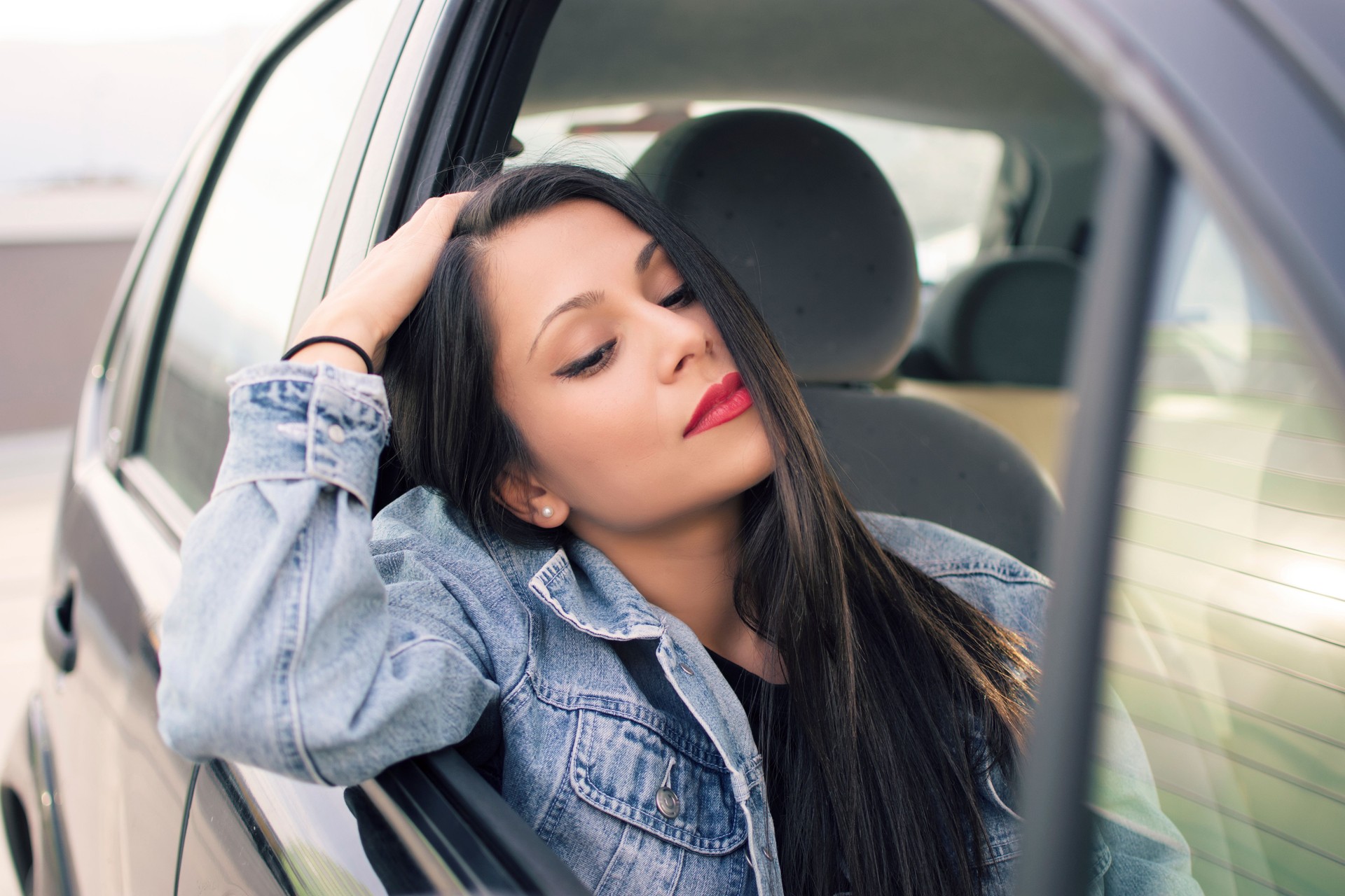 Woman in a car